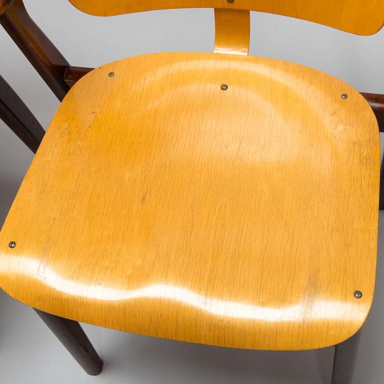 Ilmari Tapiovaara, karmstolar 6 st, "Domus", Keravan Puuteollisuus, 1940-talets slut.