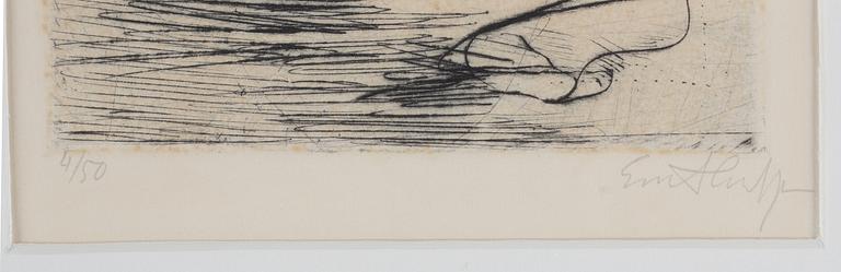 Evert Lundquist, etsning, 1956, signerad 4/50.