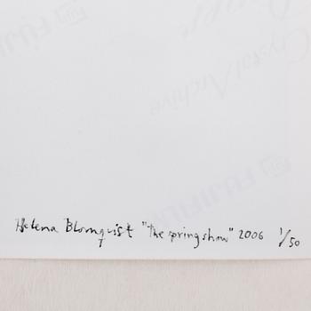 HELENA BLOMQVIST, photograph, signed a tergo and numbered 1/50. Book included in lot.