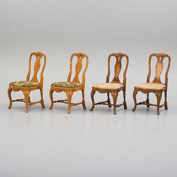 Four early 20th century chairs.