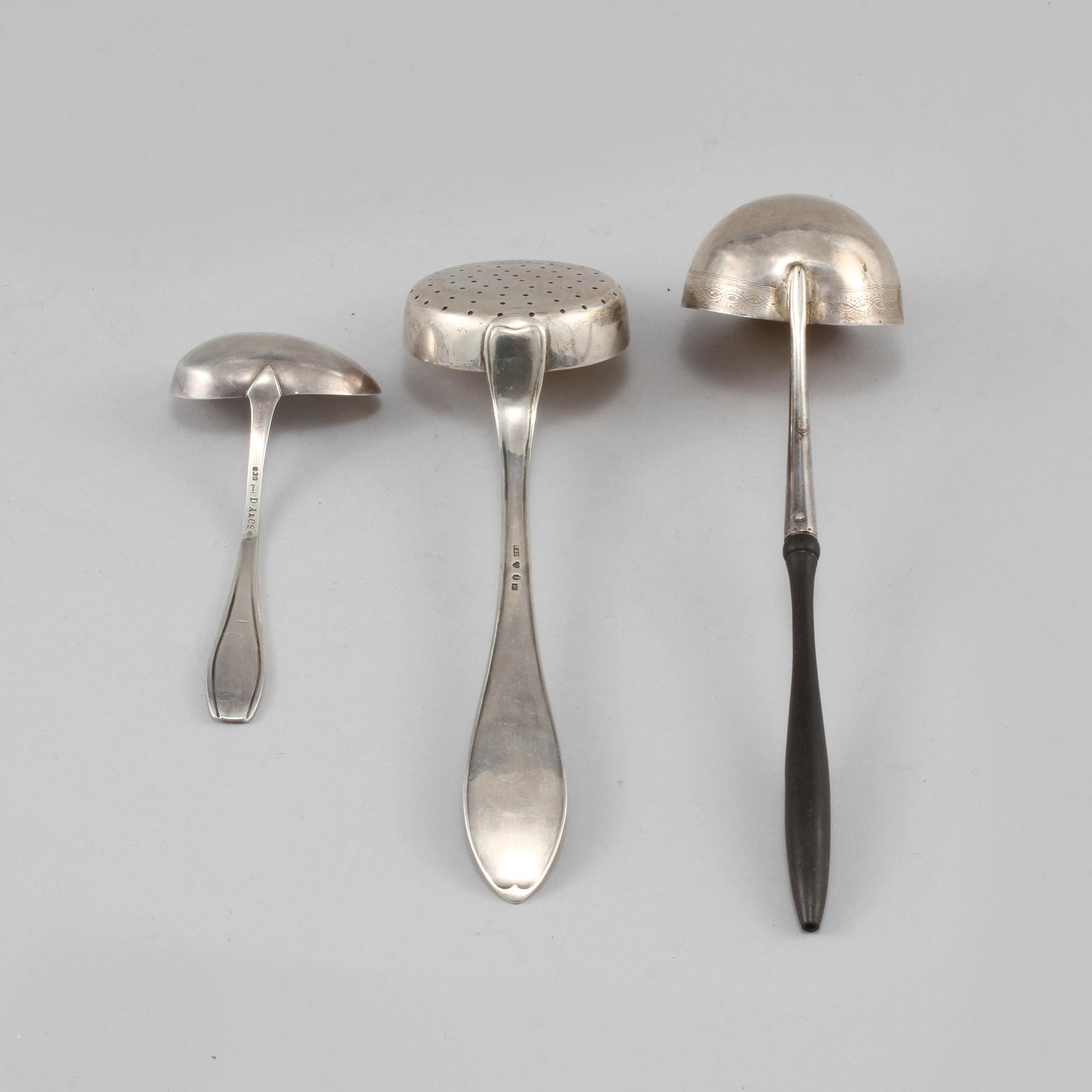 PARTI SILVER, 6 delar, mestadels Sverige, 1800/1900-tal. vikt250 gram.