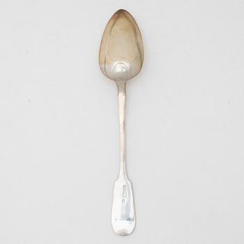 A Russian silver serving spoon, St Petersburg 1856.