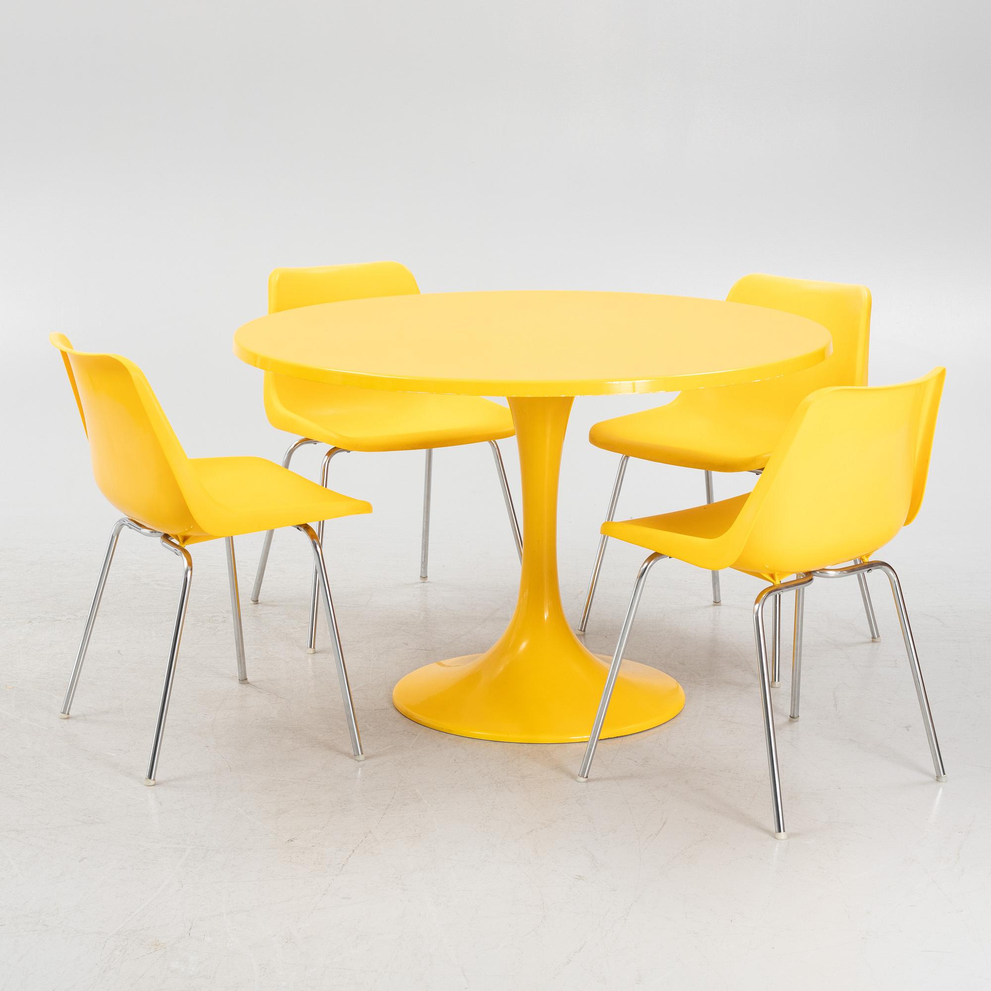 Robin Day, dining set 5 pieces, Overman, 1970s.