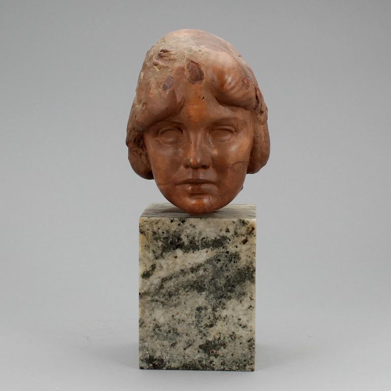 SKULPTUR, otydligt signerad, 1900-tal.