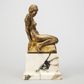 ADOLF POHL, sculpture, bronze, gold patina, signed A. Pohl and numbered 121/117.