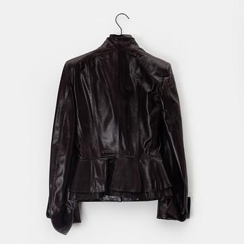 Yves Saint Laurent, a leather jacket, size 36.