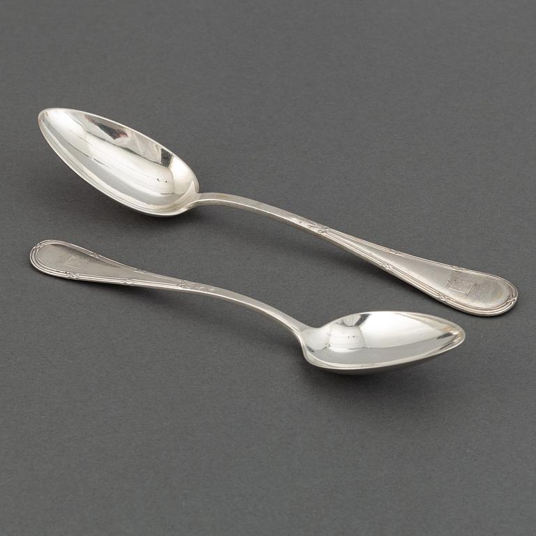 A Swedish early 20th century 166 piece silver-cutlery, Marked CGH, Stockholm 1900-1921.