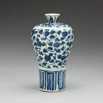 A Meiping blue and white jar, Ming dynasty (1368-1644).