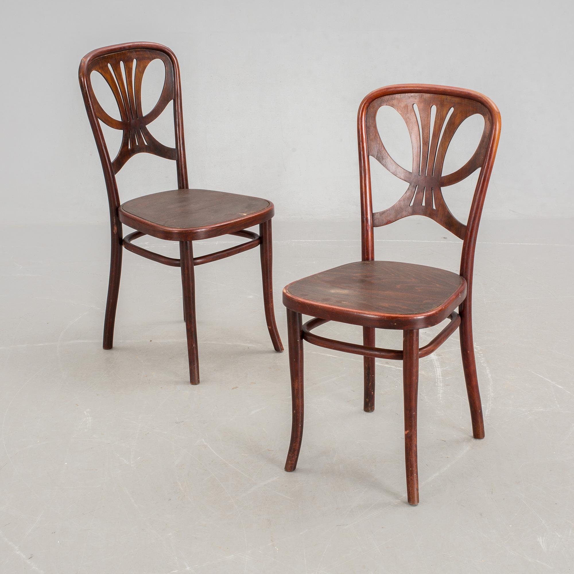 STOLAR, ett par, märkt; Thonet.