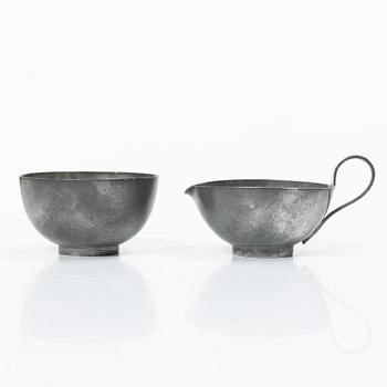 Firma Svenskt Tenn, sugar bowl and cream jug, Stockholm, 1953-54.