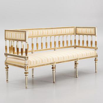 A late Gustavian-style sofa, circa 1900.