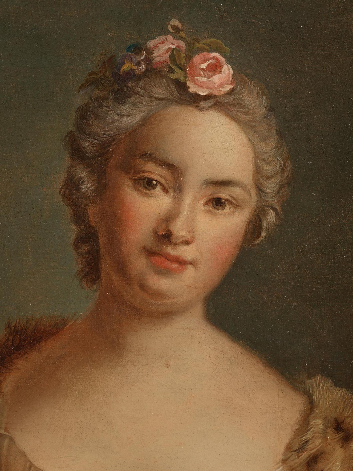 Jean-Marc Nattier, ateljéreplik/kopia, Charlotta Fredrika ”Lotta” Sparre (1719-1795)  som Diana.