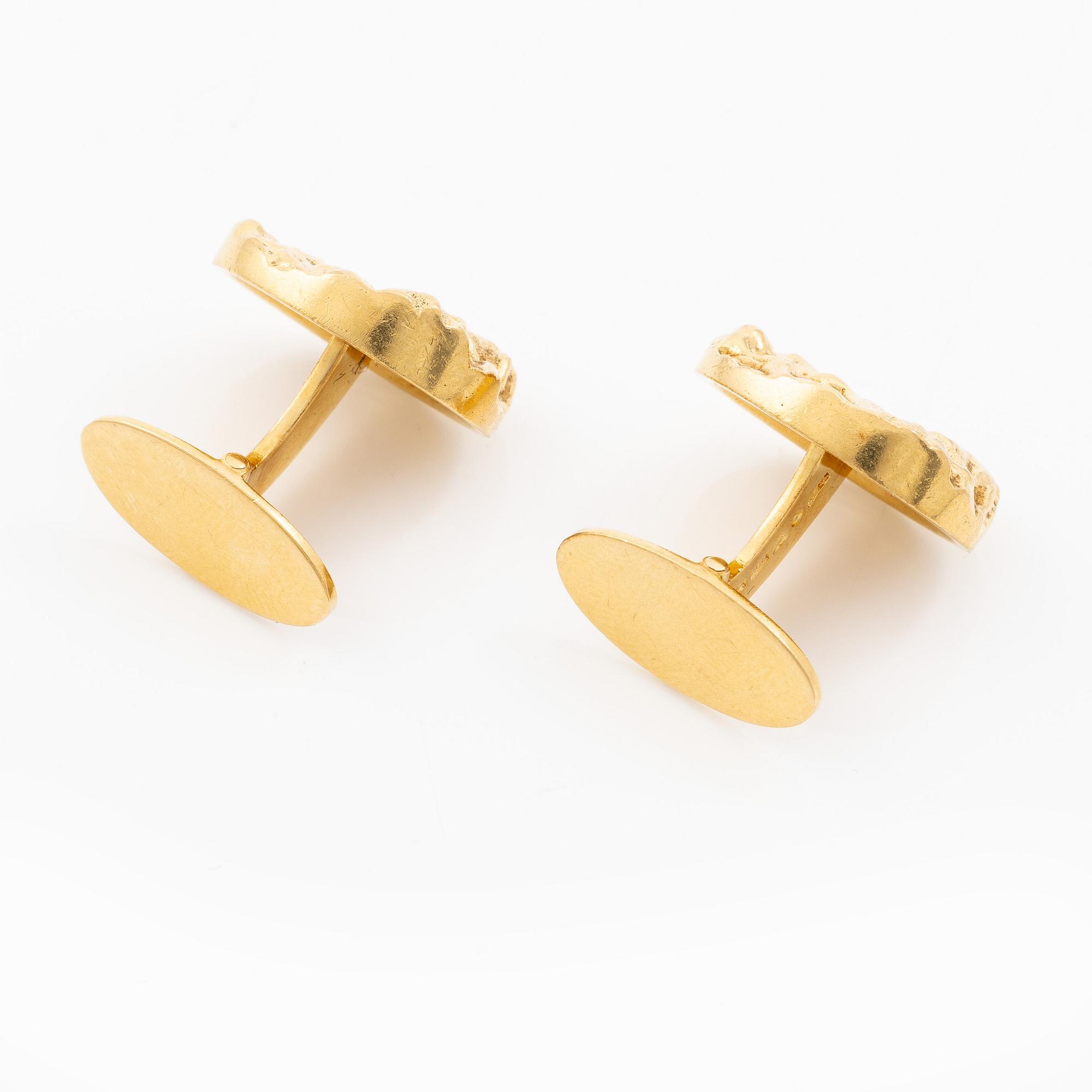 CF Carlman, cufflinks, a pair, 18K gold.