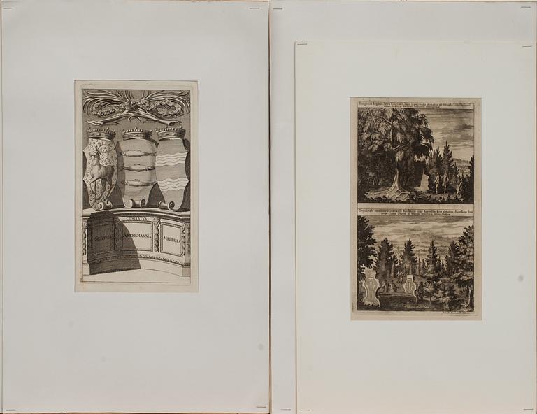 KOPPARSTICK, 10 st. Ur Suecia Antiqua et Hodierna, 1800-tal.