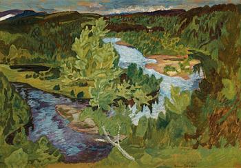 889. Helmer Osslund, Summer landscape from the north of Sweden.