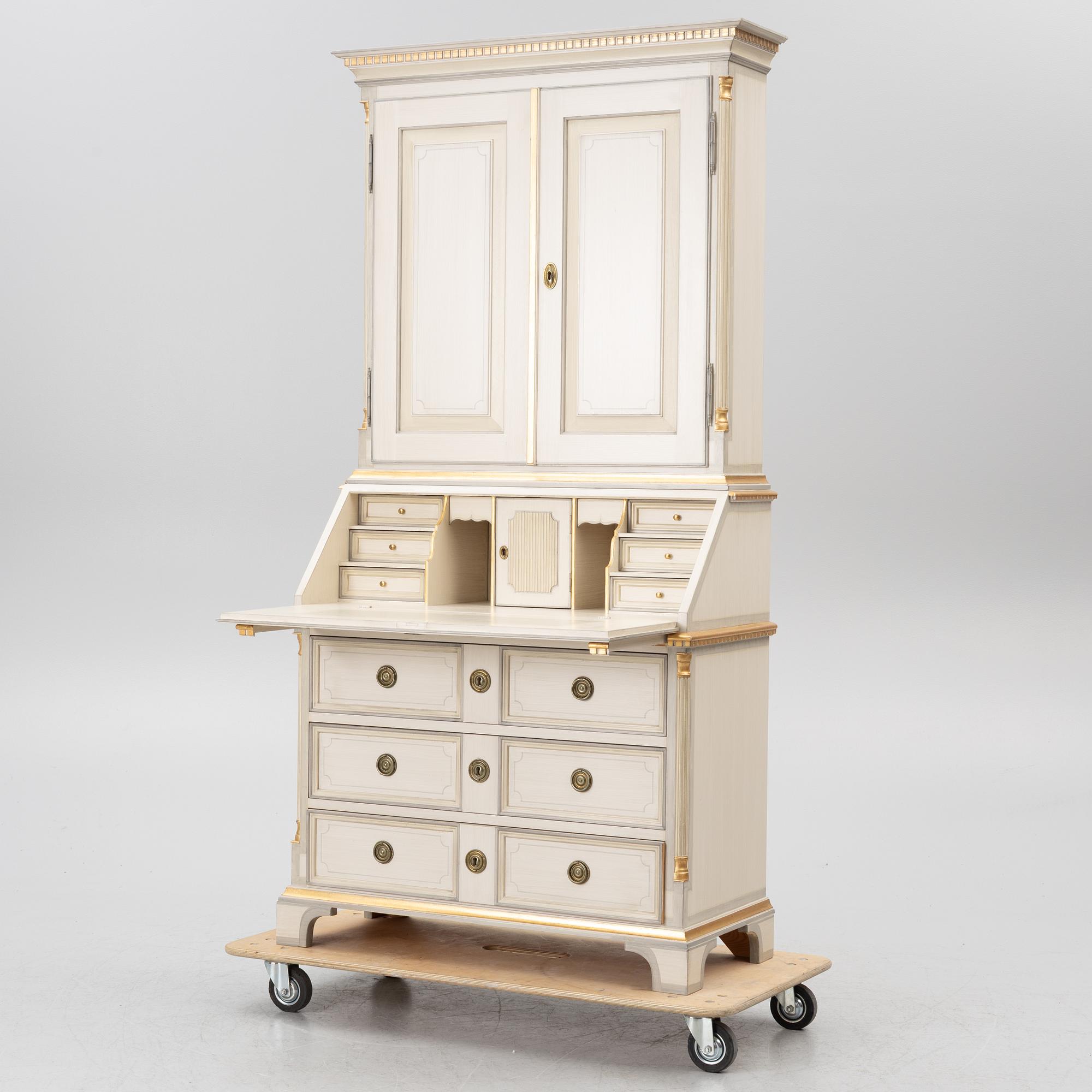 Writing cabinet, Gustavian style, KA Roos, late 20th century.