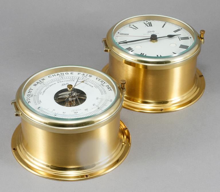 BAROMETER samt SKEPPSKLOCKA, Schatz, 1900-talets andra hälft.