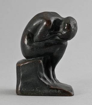 HALVAR FRISENDAHL, skulptur, metall, sign.