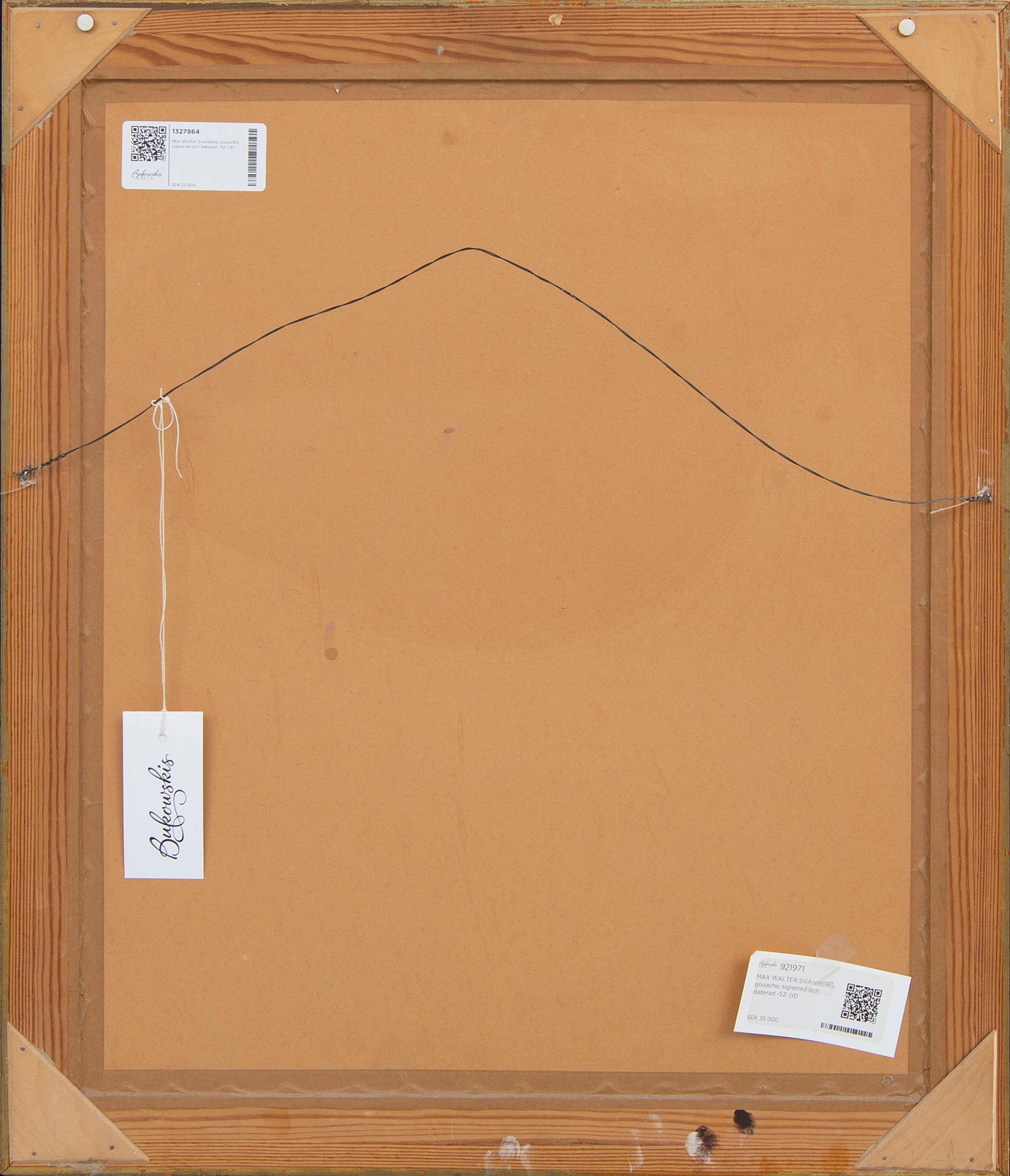 Max Walter Svanberg, gouache, signed and dated -52.
