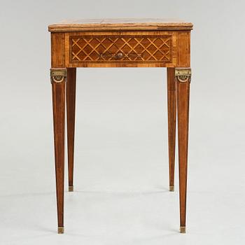 A Gustavian late 18th century occasional/games table by Gottlieb Iwersson (master in Stockholm 1778-1813), not signed.