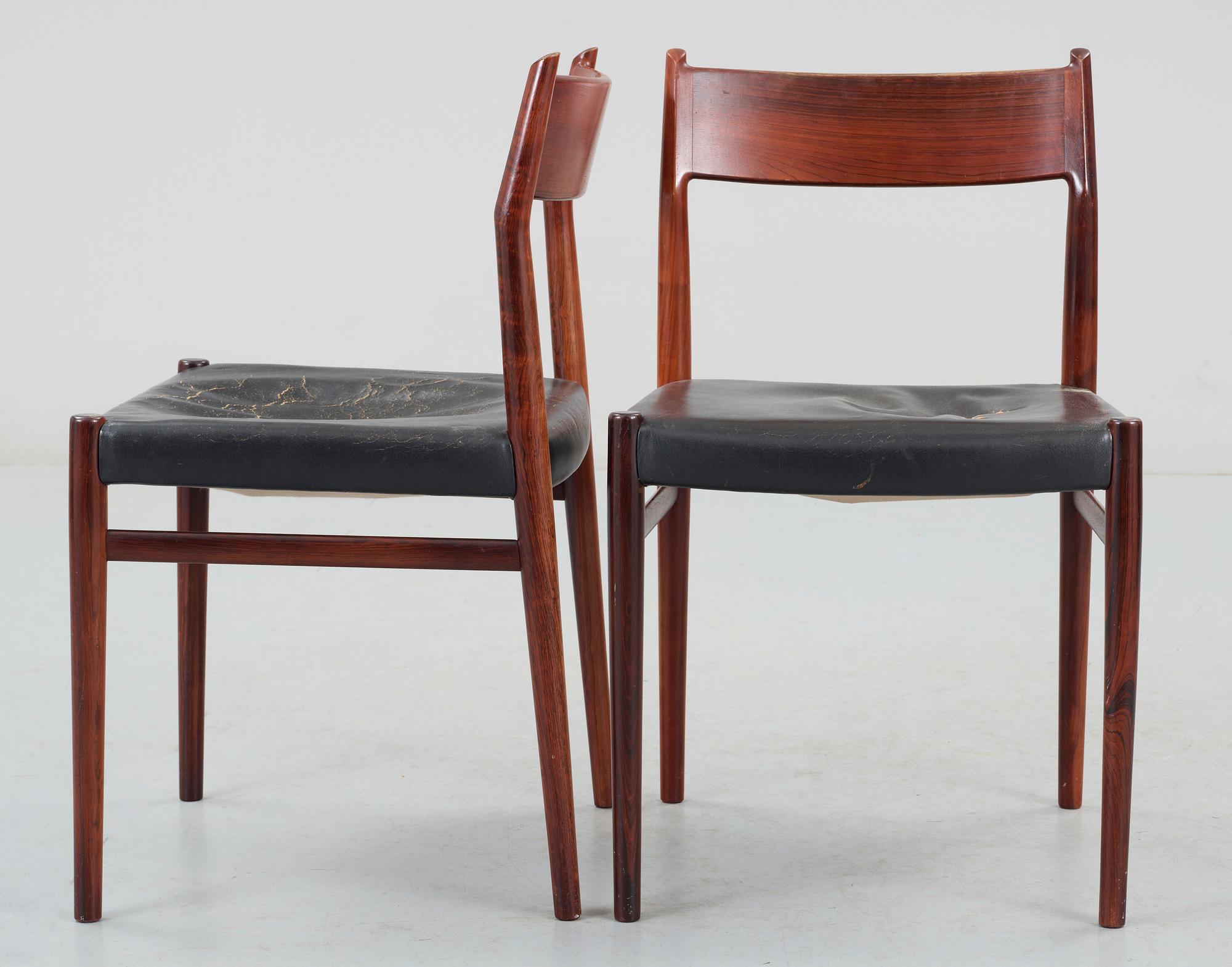 STOLAR, 4 st, Arne Vodder, Sibast Furniture, Danmark, 1950-tal.