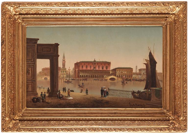 Karl Kaufmann, Vy över Dogepalatset och kampanilen, Venedig.