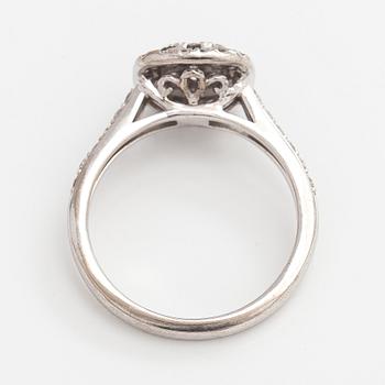 Ring, brilliant and 8/8 cut diamonds, 14K white gold.