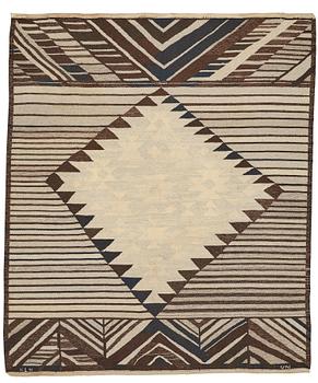 Viveca Nygren, Matto, flat weave, ca 227,5-228 x 192,5-193,5 cm, signed KLH VN.