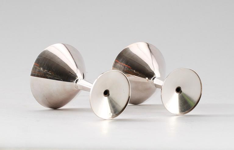 COCKTAILGLAS, 12 st, silver, Ceson, Göteborg 1970-tal. Vikt ca 654 g.