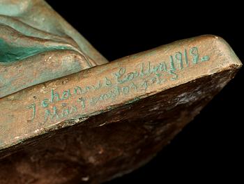 JOHANNES COLLIN, skulptur, gips, sign samt dat 1912.