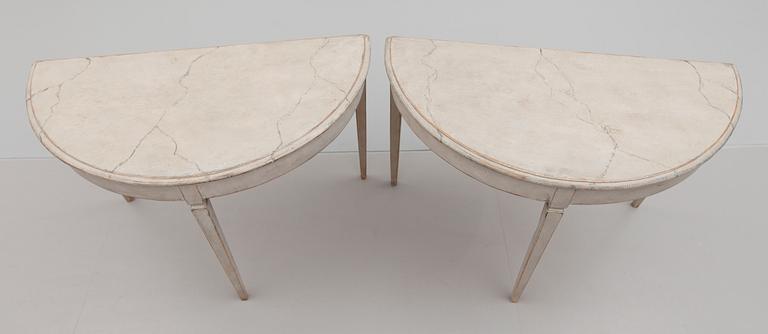 VÄGGBORD, 1 par, 1800-talets mitt.