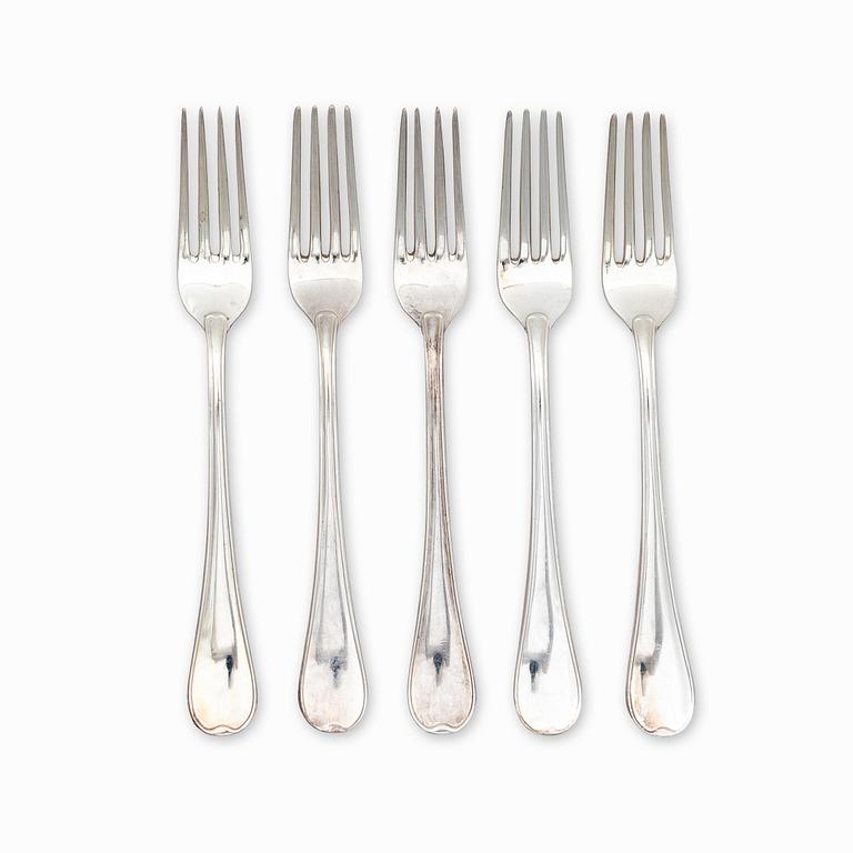 A Swedish silver cutlery set with case, model "Svensk", Lidköpings Matsilver Ab, Lidköping 1997 (60 pieces).