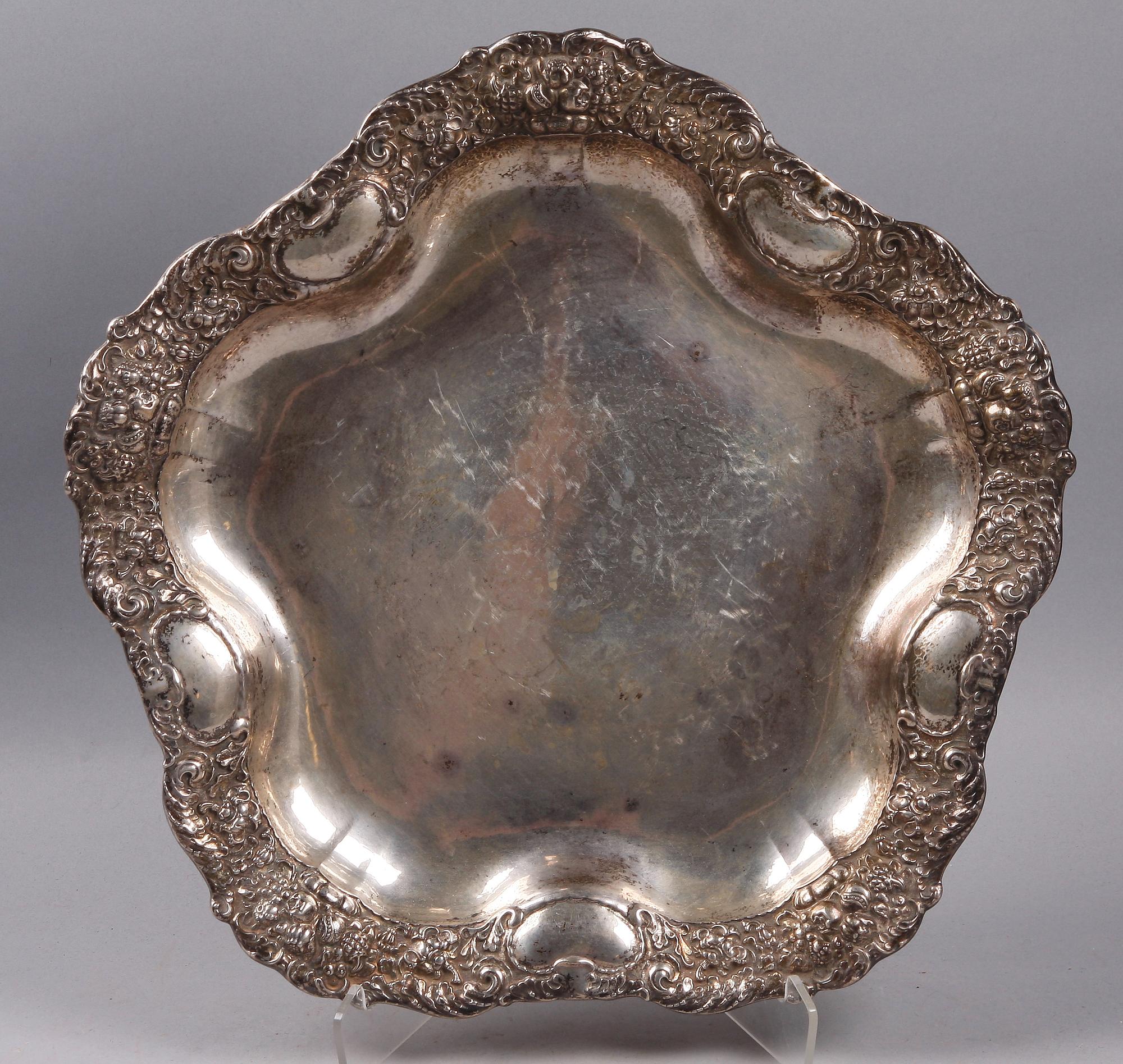 SKÅLFAT, silver, rokokostil, C. Hoff, Helsingborg 1932. Svensk importstämpel. Vikt 1000 gram.