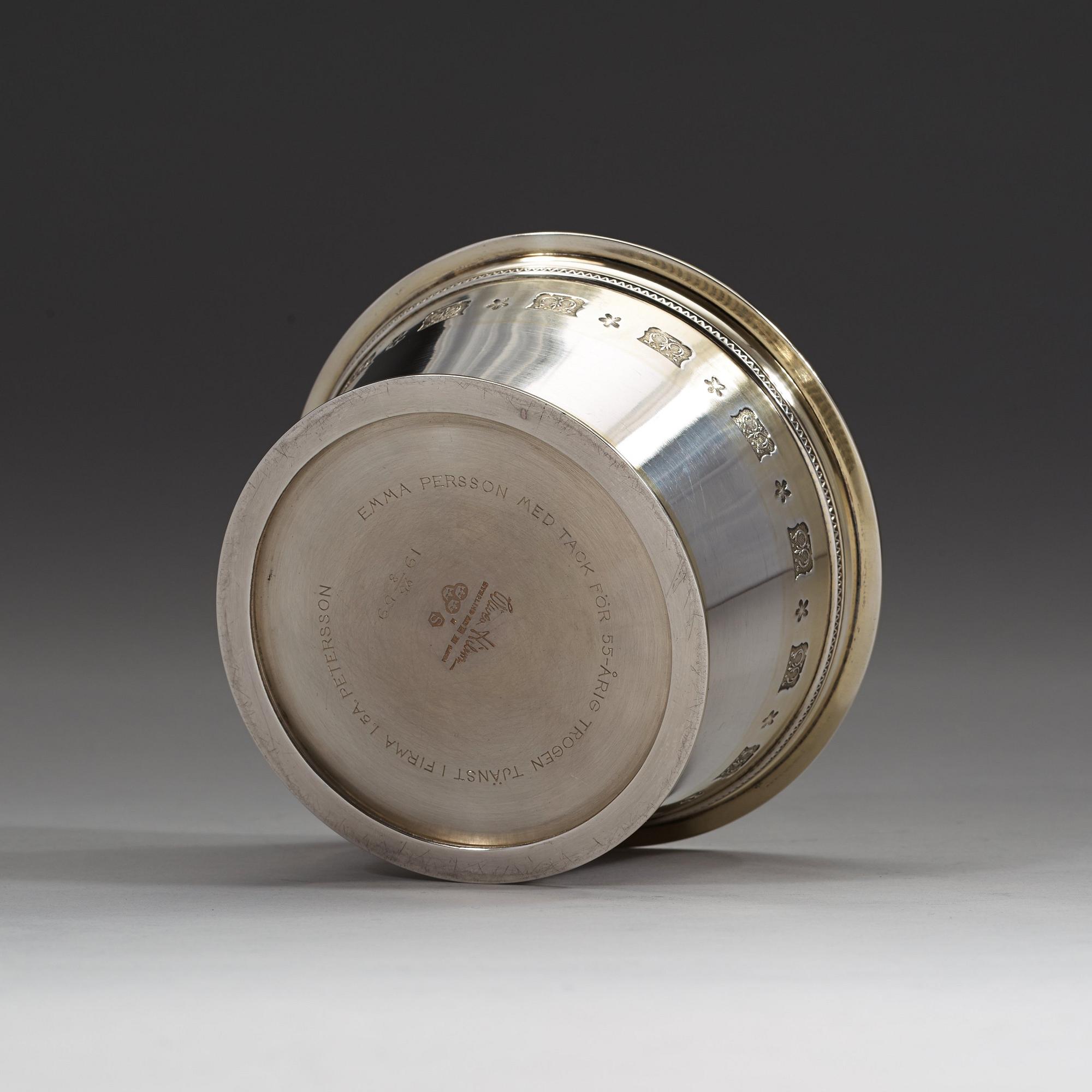 WIWEN NILSSON, skål, Lund 1959, sterling.