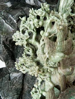 SKULPTUR, jade. Kina, 1900-talets första hälft.