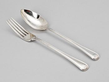 BESTICK, 2 delar, silver, David Andersen & Comp AB, Stockholm 1927. Tot vikt 234 g.