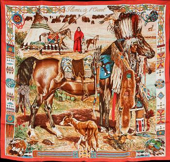 SCARF, Hermès, "Plumes de l´Ouest".