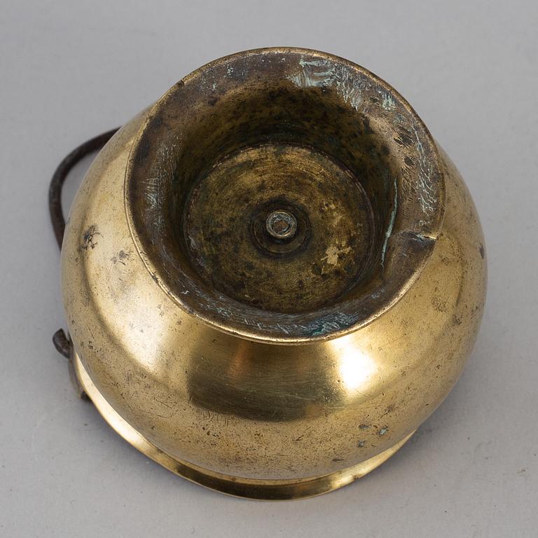 A 16th cenrtury bronze Holy Water bowl.