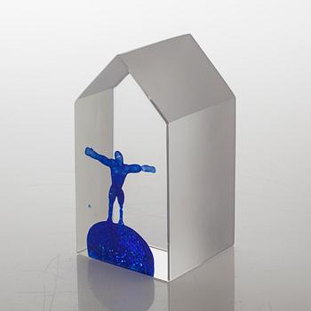 a glass object, not signed.