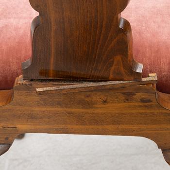 Four English late Baroque chairs, first part of the 18th century.