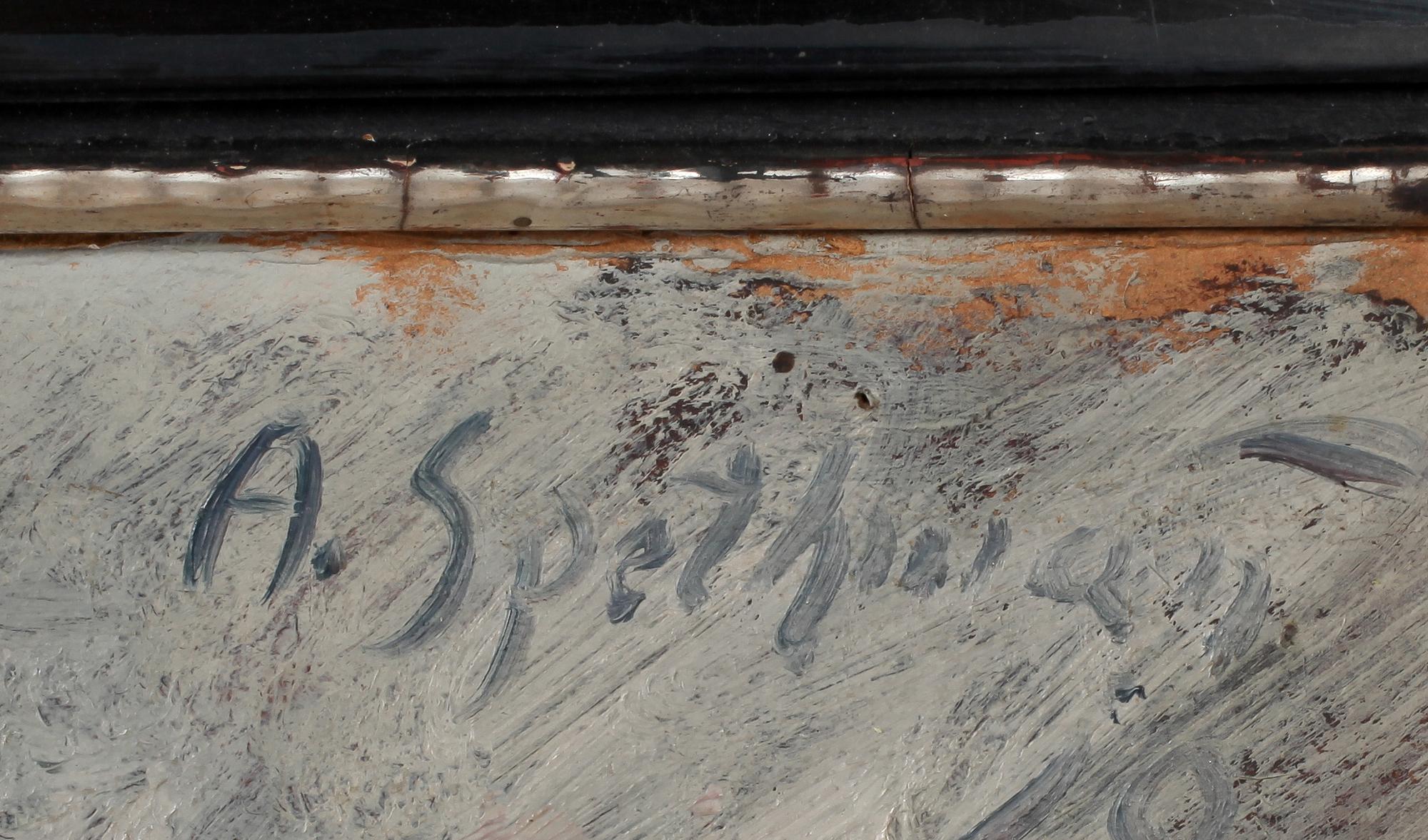 ALBERT SPETHMANN, olja på pannå, signerad.