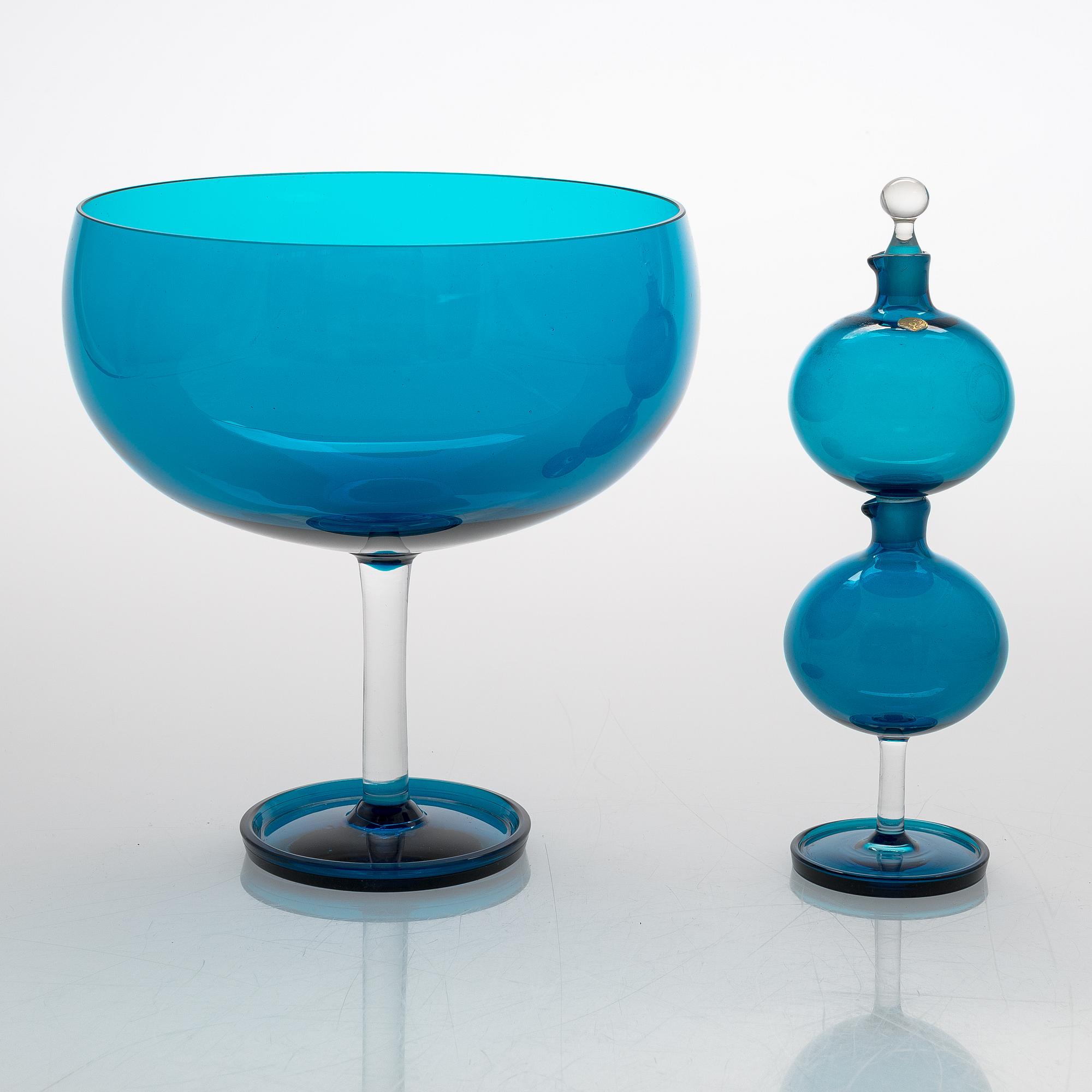 Nanny Still, lasiston osia, 12 kpl, "Harlekiini", Riihimäen Lasi Oy.