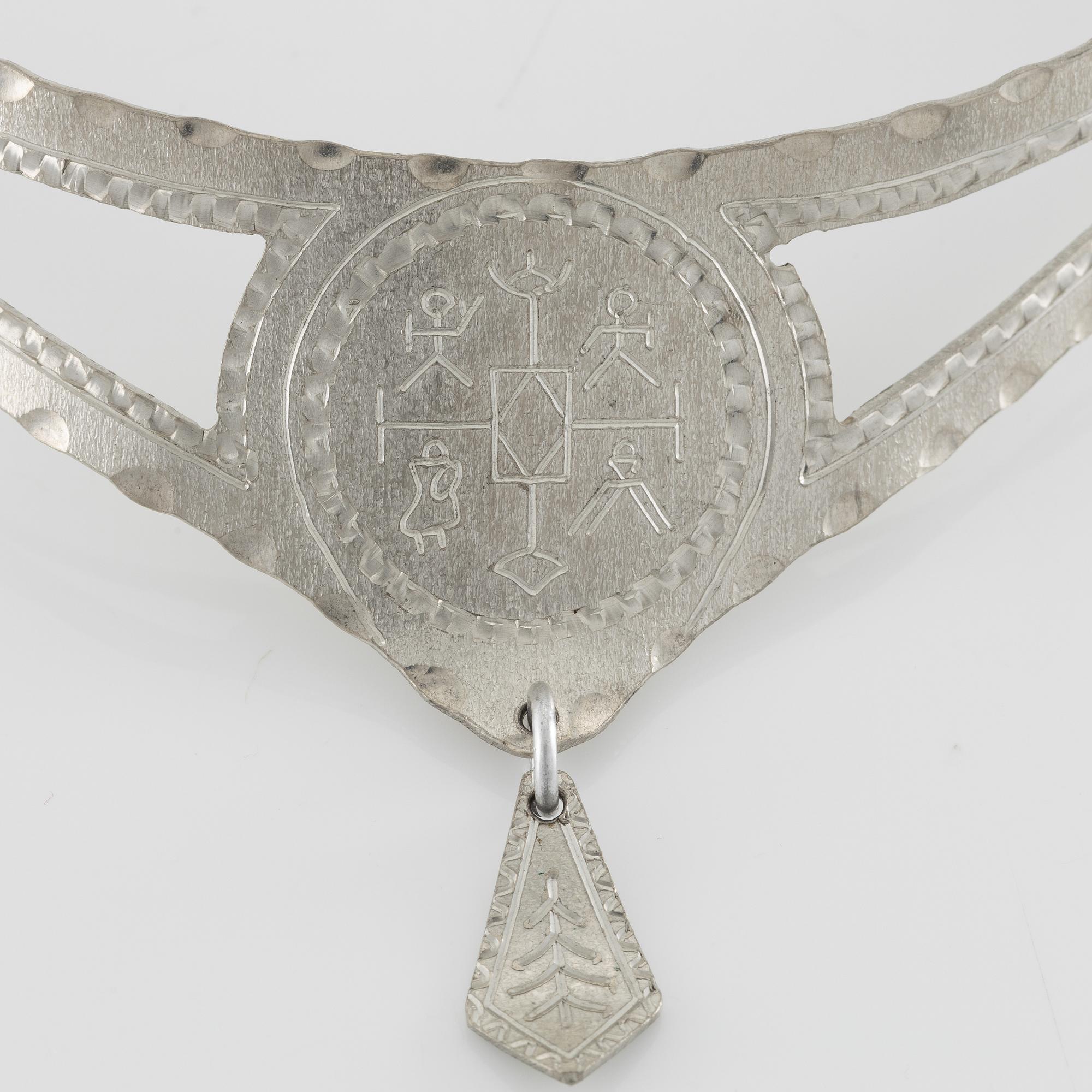 Necklace, pewter, Sweden.