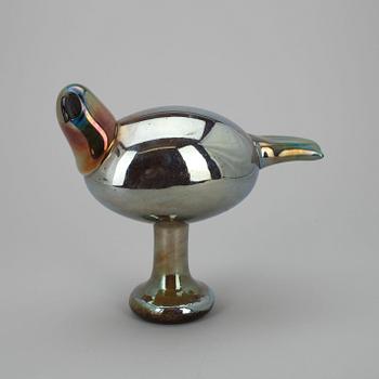 FÅGEL, glas, sign. O. Toikka, Nuutajärvi 74/150.