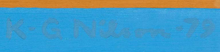 KG Nilson, olja på pannå, signerad och daterad -79.