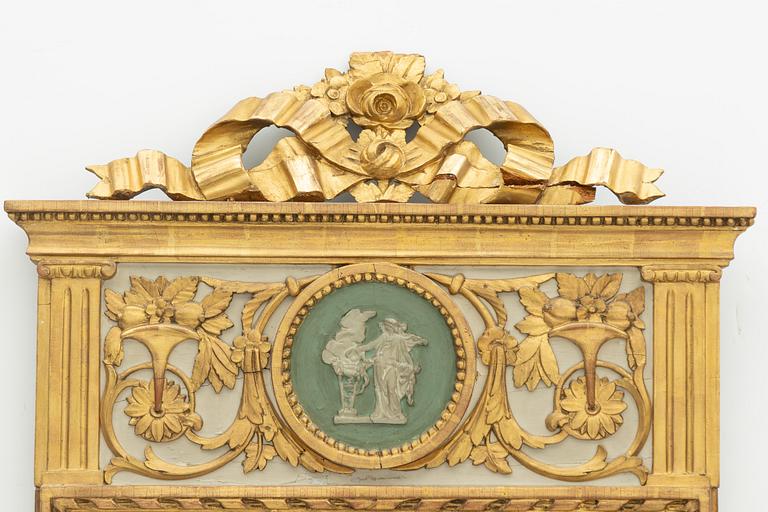 Mirror, late Gustavian, circa 1800.