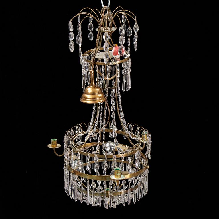 A Gustavian style chandelier, 20th Century.