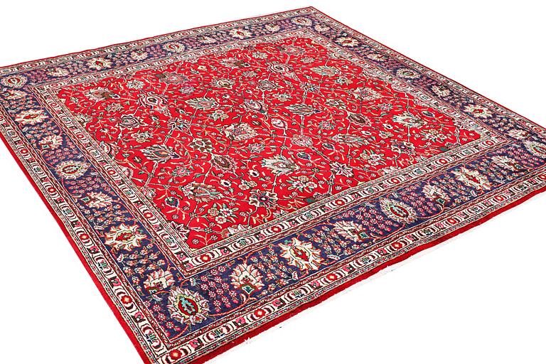A Tabriz carpet, c. 302 x 294 cm.