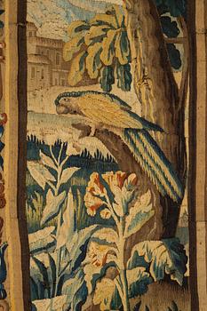 A tapestry, "Verdure", tapestry weave, "entre-fenêtre", Aubusson around 1700-first half of the 18th century.