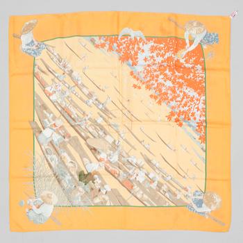 HERMÈS, "MARCHÉ FLOTTANT", scarf.